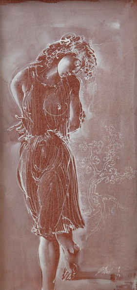 Hans Erni: Einsame im Plisseekleid (1993)